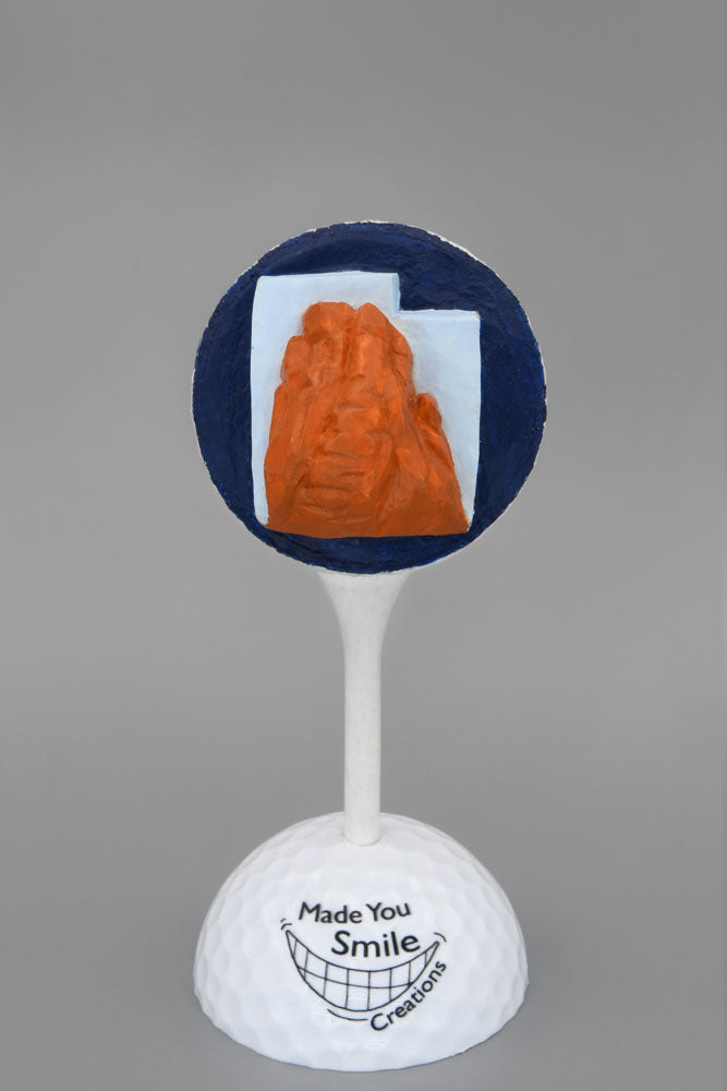 Angel’s Landing:  Zion National Park Carved Golf Ball Art - Where art, adventure, and Utah pride meet!