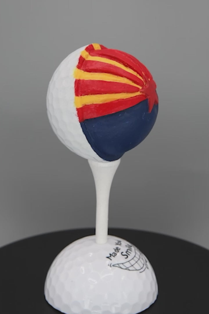 Arizona Carved Golf Ball Art - Handcrafted with heart and sunshine!